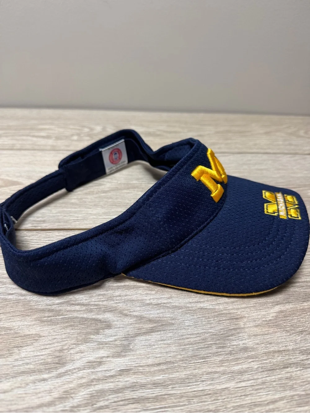 University of Michigan Wolverines Navy Puma Visor Adjustable Hook & Loop Back